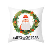 Home Decoration Merry Christmas and Happy New Year Pillowcase Cushion Pillow Cover