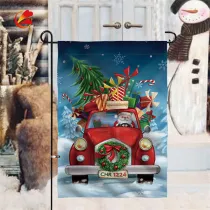 Merry Christmas Car Flag Slogan Garden Decoration