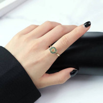 Fashion Jewelry Multicolor Diamond Planet Rotation Opening Adjustable Ring