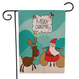 Christmas Elk Decoration Garden Flag Single And Double Sided