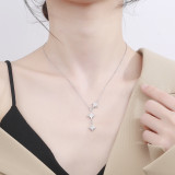Full Drill Diamond Anise Stars Pendant Chain Jewelry Necklace