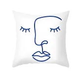4PCS Home Cotton Decorative Abstract Pattern Throw Pillow Case Cushion Covers For Sofa Couch Bed Chair