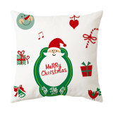 Santa Claus Pillowcase Home European Style Printed Sofa Cover
