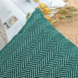 Simple Jacquard Pillow Case Fresh Green Blue Pillow Sofa Cushion Cover