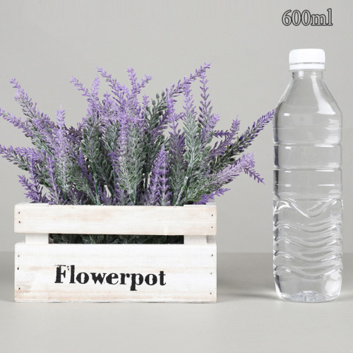 Artificial Lavender Plant Combination Flowerpot Wooden Potted Landscape Decoration