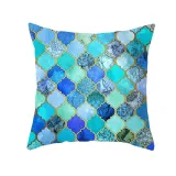 4PCS Home Cotton Decorative Rhombus Printing Throw Pillow Case Cushion Covers For Sofa Couch Bed Chair