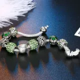 Women's Flower Heart Love Butterflies Zircon Crystal Charm Chain Jewelry Bracelet