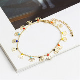 Color Eyes Colorful Beads Charms Chain Jewelry Bracelet