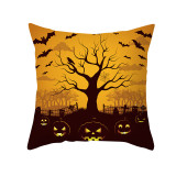 Halloween Holiday Withered Tree Hug Pillowcase Cushion Pillow Cover