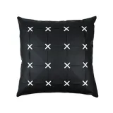 PU Leather Cross Design Decorative Throw Pillow Case Cushion Covers For Sofa Couch Bed Chair