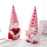 2PCS Easter Heart Envelope Bear Gnomes Faceless Plush Doll Holiday Decorations