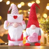 2PCS Easter Heart Envelope Bear Gnomes Faceless Plush Doll Holiday Decorations