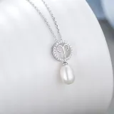 Sterling Silver Twelve Constellations Pearls Pendant Chain Jewelry Necklace