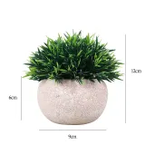 Artificial Short Needle Grass Potted Plant Combination Mini Pulp Basin Desktop Decoration