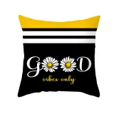 4PCS Home Cotton Decorative Throw Pillow Daisy Pttern Case Cushion Covers For Sofa Couch Bed Chair