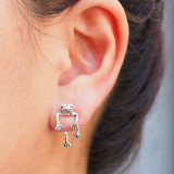 Frog Dangle Post Earrings Cute Frog Vintage Animal Earring Jewelry Gifts