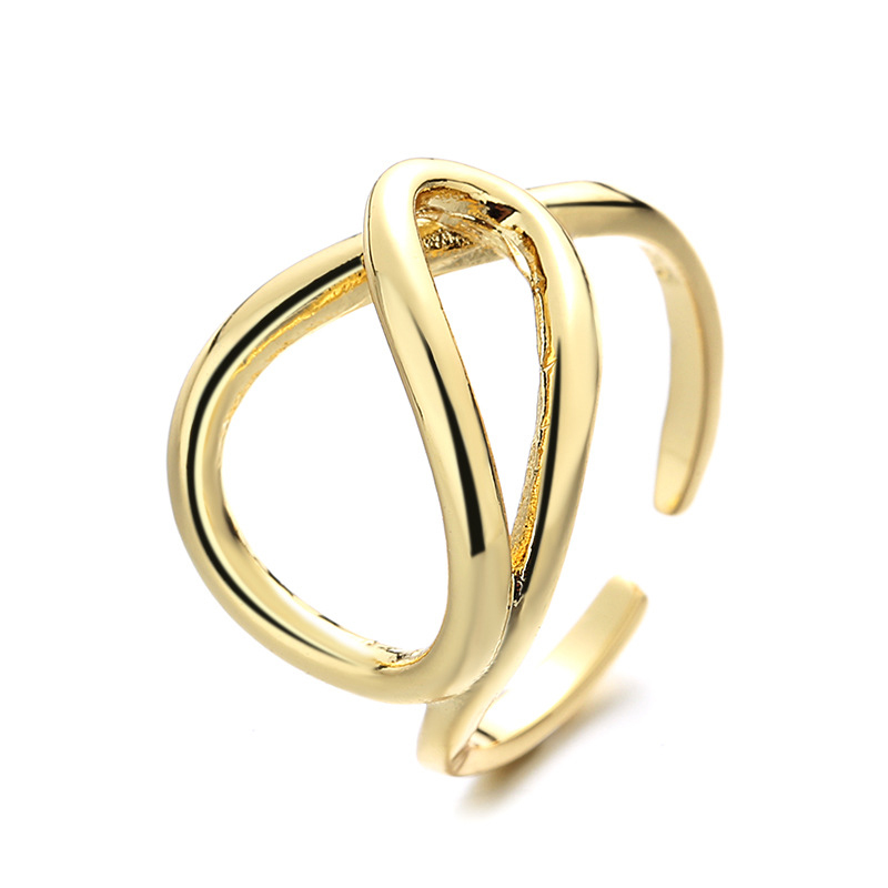 Gold Opening Adjustable Irregular Chain Ring Gifts