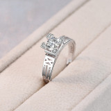 Half-Carat Diamond Ring Eternity Engagement Wedding Band With Gift Box