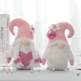 2PCS Easter Heart Envelope Bear Gnomes Faceless Plush Doll Holiday Decorations