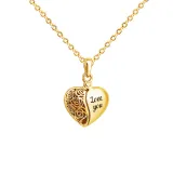 Hollow Out Opened I Love You Heart Necklace with Picture Color Printing Custom Gift