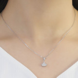 Full Drill Shell Diamond Pendant Chain Jewelry Necklace