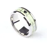 Luminous ECG Stainless Steel Ring Heartbeat Ring Glowing Jewelry