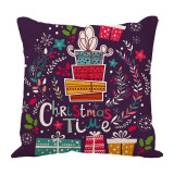 Dark Linen Home Decoration Christmas Letters Gift Pillow Sofa Pillowcase