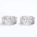 Fashion Jewelry Silver Full Diamond Bow Ring