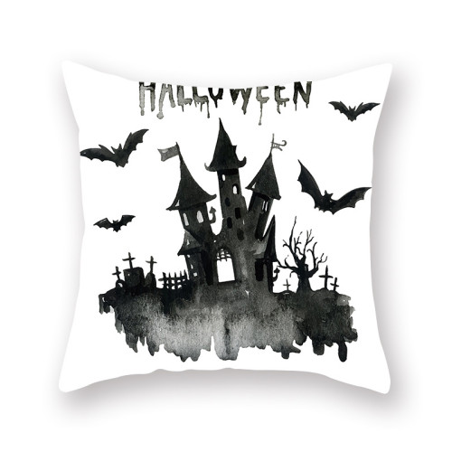Halloween Holiday Pillowcase Cartoon Castle Cushion Cover Sofa Cushion