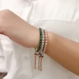 4mm Round Adjustable Crystal Birthstone Bracelet Gift For Mom Friends