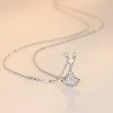 Full Drill Shell Diamond Pendant Chain Jewelry Necklace