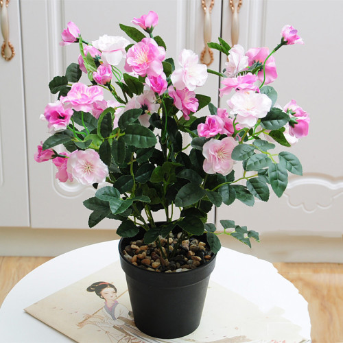 Artificial Rose Plant Potted Home Living Room Indoor Green Plant Decoration