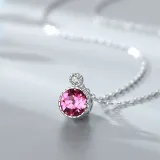Sea Heart Crystal Diamonds Silver Clavicle Chain Jewelry Necklace