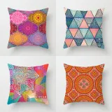 4PCS Home Cotton Decorative Multicolor Bohemia Throw Pillow Case Cushion Covers For Sofa Couch Bed Chair
