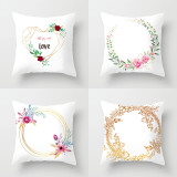 4PCS Flowers Love Home Cotton Decorative Throw Pillow Case Cushion Covers