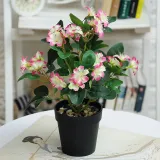 Artificial Plant Potted Lilac Flower Green Plant Bonsai Decoration