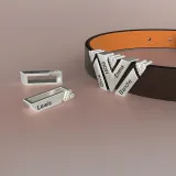 DIY V-Shape Diamonds Leather Bracelets Custom Name Engraved Gift For Dad Mom Friends