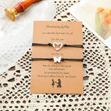 Mother Daughter Jewelry Set Hollow Butterfly Bracelets Gift For Mother's Day