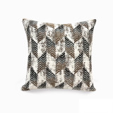 Hotsale Tropical Pattern Chenille Throw Pillows Geometric Jacquard Pillow Cases Cushion Covers