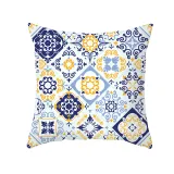 4PCS Chinese Style Geometry Decorative Throw Pillow Case Cushion Covers For Sofa Couch Bed Chair