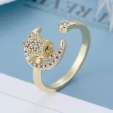 Jewelry Butterfly Star Spinner Rings for Anxiety Full Diamond Adjustable