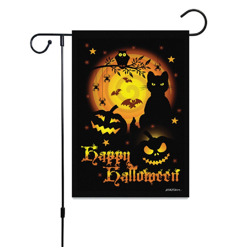 Thanksgiving Halloween Scary Pumpkin Garden Flag Decoration Family Holiday Decoration