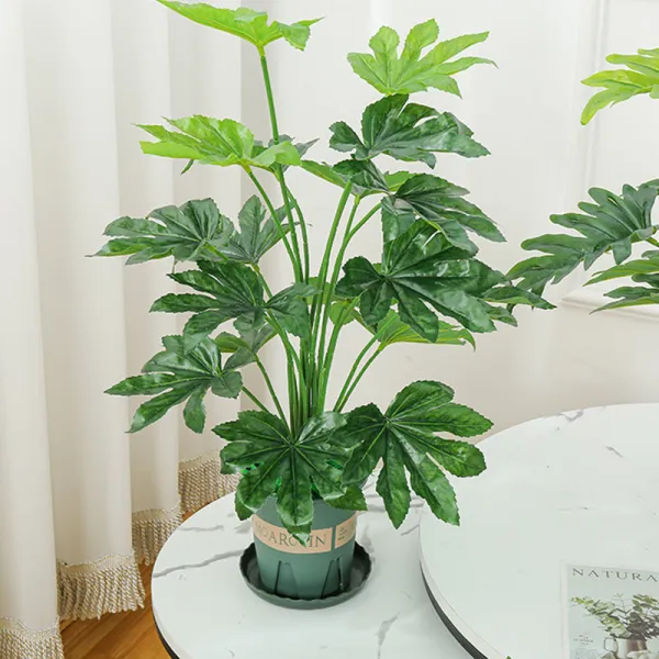 Artificial Plant Potted Green Maple Leaf Tree Green Plant Bonsai Decoration