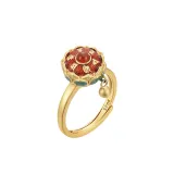 Traditional Lotus Anxiety Relief Ring And Necklace For Women With Gift Box
