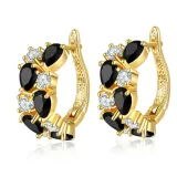 3PCS Drop Diamond Ring Earring Necklace Jewelry Set Crystal Gift For Women Girls