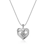Jewelry Necklace Earrings Ring Heart Diamond Set With Gift Box