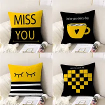 4PCS Home Cotton Decorative Geometry Throw Pillow Case Cushion Covers For Sofa Couch Bed Chair