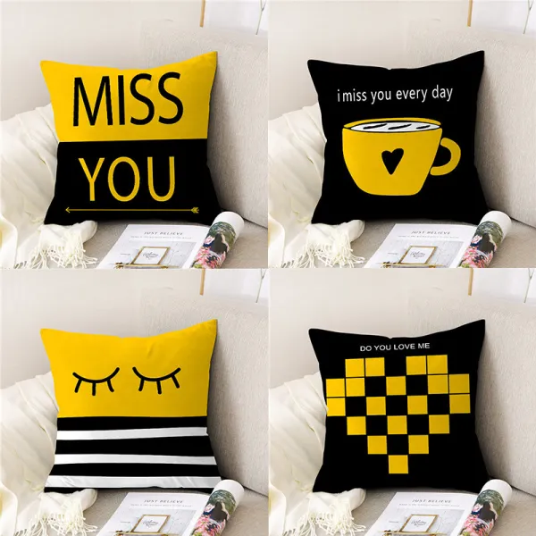 4PCS Home Cotton Decorative Geometry Throw Pillow Case Cushion Covers For Sofa Couch Bed Chair
