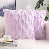Diamond Lattice Style Soft Velvet Wool Decorative Throw Pillow Cushion Covers