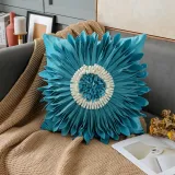 3D Sunflower Handmade Decorative Throw Pillow Case Cushion Covers For Sofa Couch